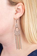 Load image into Gallery viewer, Paparazzi Insane Chain - Multi - Antiqued Brass, Copper &amp; Silver Chains - Earrings - $5 Jewelry with Ashley Swint