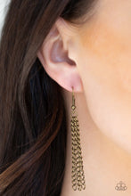 Load image into Gallery viewer, Paparazzi It Will Be Over MOON - Brass - Necklace and matching Earrings - $5 Jewelry With Ashley Swint