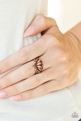 PRE-ORDER - Paparazzi Lotus Crowns - Copper - Ring - $5 Jewelry with Ashley Swint