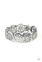 Load image into Gallery viewer, Paparazzi Mandala Mixer - Silver - Antiqued Mandala Frames - Stretchy Band Bracelet - $5 Jewelry with Ashley Swint