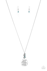 PRE-ORDER - Paparazzi Maternal Blessings - Blue - Mother's Day Necklace & Earrings - $5 Jewelry with Ashley Swint