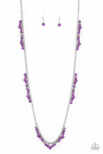 Load image into Gallery viewer, Paparazzi Miami Mojito - Purple Beads - Silver Necklace &amp; Earrings - $5 Jewelry with Ashley Swint
