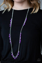 Load image into Gallery viewer, Paparazzi Miami Mojito - Purple Beads - Silver Necklace &amp; Earrings - $5 Jewelry with Ashley Swint