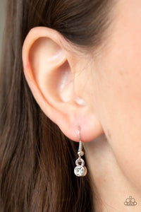 Paparazzi Notorious Noble - Red Teardrop Gem - White Rhinestones - Necklace & Earrings - $5 Jewelry with Ashley Swint