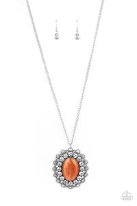 PRE-ORDER - Paparazzi Oh My Medallion - Orange - Necklace & Earrings - $5 Jewelry with Ashley Swint