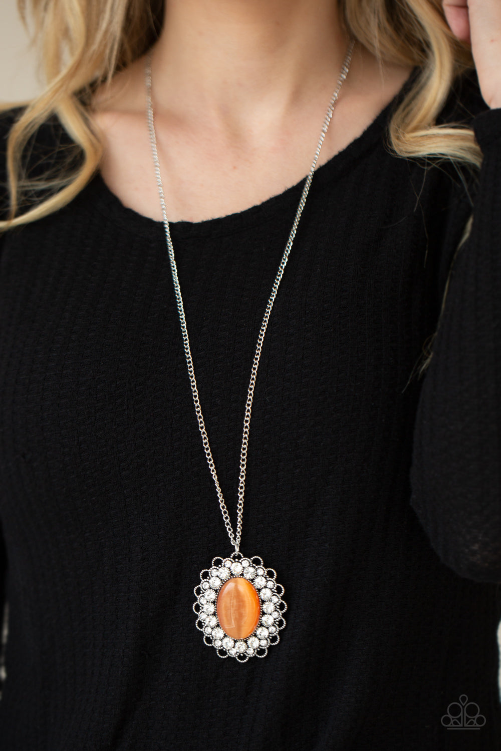 PRE-ORDER - Paparazzi Oh My Medallion - Orange - Necklace & Earrings - $5 Jewelry with Ashley Swint