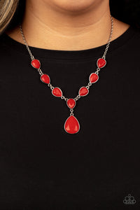 PRE-ORDER - Paparazzi Party Paradise - Red - Necklace & Earrings - $5 Jewelry with Ashley Swint