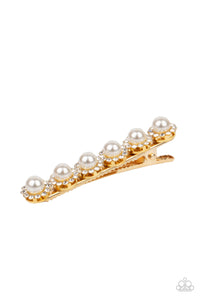 PRE-ORDER - Paparazzi Polished Posh - Gold - Hair Clip - $5 Jewelry with Ashley Swint