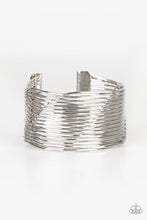 Load image into Gallery viewer, Paparazzi Retro Revamp - Silver - Stacked Bars - Edgy Cuff Bracelet - $5 Jewelry With Ashley Swint