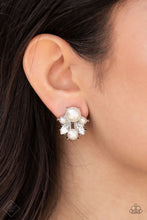 Load image into Gallery viewer, PRE-ORDER - Paparazzi Royal Reverie - White Earrings - Trend Blend Fashion Fix Exclusive - July 2021 - $5 Jewelry with Ashley Swint