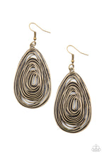 Load image into Gallery viewer, Paparazzi Rural Ripples - Brass - Wire Coils - Earrings - $5 Jewelry with Ashley Swint