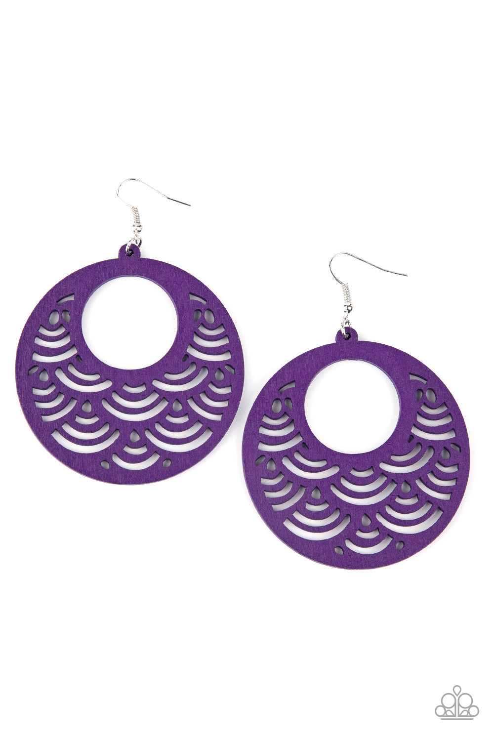 Paparazzi SEA Le Vie! - Purple - Wooden Earrings - $5 Jewelry with Ashley Swint