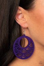 Load image into Gallery viewer, Paparazzi SEA Le Vie! - Purple - Wooden Earrings - $5 Jewelry with Ashley Swint