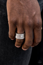 Load image into Gallery viewer, Paparazzi Self-Made Man - Silver - Thick Band Hammered Detail - Ring - Men's Collection - $5 Jewelry With Ashley Swint