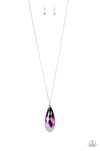 Load image into Gallery viewer, Paparazzi Spellbound - Purple - Teardrop Gem - White Rhinestones - Necklace and matching Earrings - $5 Jewelry with Ashley Swint