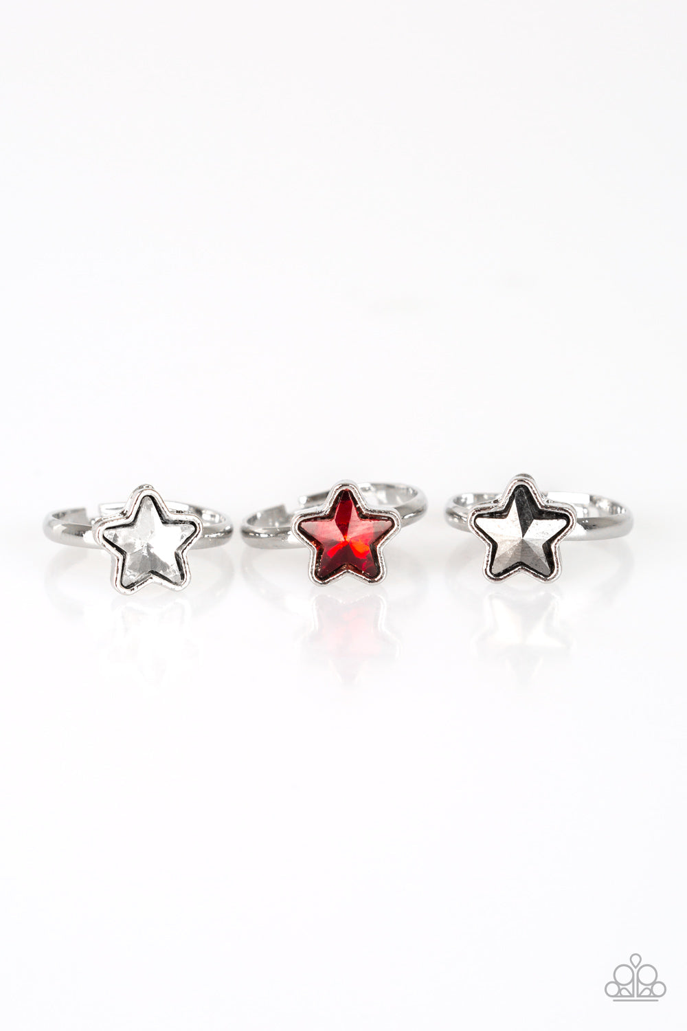 Paparazzi Starlet Shimmer Rings - 10 - Red, White, Clear and Blue Stars - $5 Jewelry With Ashley Swint