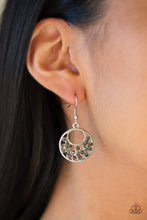 Load image into Gallery viewer, Paparazzi Sugary Shine - Silver Smoky Rhinestones - Hoop Earrings - $5 Jewelry With Ashley Swint