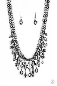 Paparazzi Trinket Trade - Black - Necklace & Earrings - $5 Jewelry with Ashley Swint