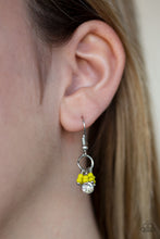 Load image into Gallery viewer, Paparazzi Twinkling Trinkets - Yellow Seed Beads - Silver Hoop Earrings - $5 Jewelry With Ashley Swint