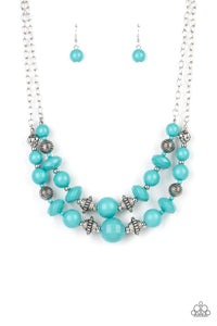 PRE-ORDER - Paparazzi Upscale Chic - Blue - Necklace & Earrings - $5 Jewelry with Ashley Swint