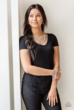 Load image into Gallery viewer, Paparazzi Wait and SEA - White Rhinestones - Necklace and matching Earrings - $5 Jewelry With Ashley Swint