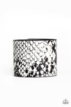 Load image into Gallery viewer, Paparazzi Whats HISS Is Mine - White Python Print - Thick Black Leather - Wrap Bracelet - $5 Jewelry with Ashley Swint