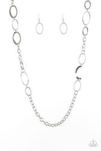 Load image into Gallery viewer, Paparazzi Chain Cadence - Silver - Hoops - Bold Chain - Necklace and matching Earrings - $5 Jewelry With Ashley Swint