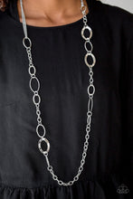 Load image into Gallery viewer, Paparazzi Chain Cadence - Silver - Hoops - Bold Chain - Necklace and matching Earrings - $5 Jewelry With Ashley Swint