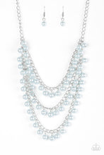 Load image into Gallery viewer, Paparazzi Chicly Classic - Blue Pearls - Silver Necklace and matching Earrings - $5 Jewelry With Ashley Swint