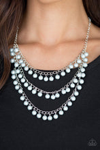 Load image into Gallery viewer, Paparazzi Chicly Classic - Blue Pearls - Silver Necklace and matching Earrings - $5 Jewelry With Ashley Swint