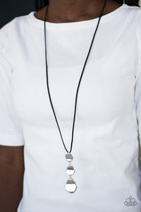 Paparazzi Embrace The Journey - Black - Necklace and matching Earrings - $5 Jewelry With Ashley Swint