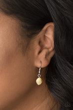 Load image into Gallery viewer, Paparazzi GLOW Your Roll - Yellow Stones - Silver Necklace and matching Earrings - $5 Jewelry With Ashley Swint