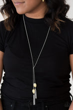 Load image into Gallery viewer, Paparazzi GLOW Your Roll - Yellow Stones - Silver Necklace and matching Earrings - $5 Jewelry With Ashley Swint