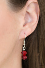 Load image into Gallery viewer, Paparazzi High Standards - Red - Crystal Beads - Silver Chains - Necklace and Earrings - $5 Jewelry With Ashley Swint