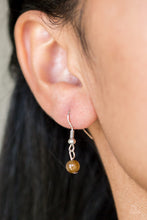 Load image into Gallery viewer, Paparazzi Just Drop It!- Brown Moonstone - Silver Necklace &amp; Earrings - $5 Jewelry With Ashley Swint
