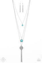 Load image into Gallery viewer, Paparazzi Life Is A Voyage - Blue - Turquoise Stone - Necklace - January 2019 Fashion Fix Exclusive - $5 Jewelry With Ashley Swint