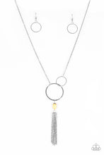 Load image into Gallery viewer, Paparazzi Offshore Odyssey - Yellow Bead - Silver Hoops - Necklace and matching Earrings - $5 Jewelry With Ashley Swint