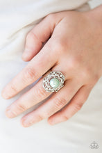 Load image into Gallery viewer, Paparazzi Pearl Princess - Green Pearls - Silver Ring - $5 Jewelry With Ashley Swint