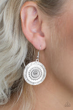 Load image into Gallery viewer, Paparazzi Peppy Poppy - Silver - Earrings - $5 Jewelry With Ashley Swint
