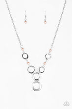 Load image into Gallery viewer, Paparazzi Perfectly Poised - Brown - Silver Hoops - Necklace &amp; Earrings - $5 Jewelry With Ashley Swint