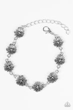 Load image into Gallery viewer, Paparazzi Poppy Posh - Silver Flowers Bracelet - $5 Jewelry With Ashley Swint