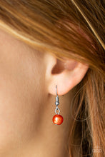 Load image into Gallery viewer, Paparazzi Put On Your Party Dress - Orange Pearls - White Rhinestones - Necklace &amp; Earrings - $5 Jewelry With Ashley Swint
