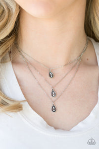 Paparazzi Radiant Rainfall - White Rhinestones Necklace & Earrings - $5 Jewelry With Ashley Swint