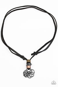 Paparazzi Ringmaster - Black - Leather - Gunmetal Rings - Urban Necklace - $5 Jewelry With Ashley Swint