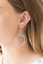 Load image into Gallery viewer, Paparazzi Rippling Radiance - Silver - Serrated Hoops - Earrings - $5 Jewelry With Ashley Swint
