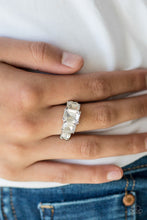 Load image into Gallery viewer, Paparazzi Rogue Royal - White Emerald Cut Gem - Silver Ring - $5 Jewelry With Ashley Swint