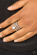 Load image into Gallery viewer, Paparazzi Summer Retreat - White Bead - Silver Ring - $5 Jewelry With Ashley Swint