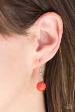 Load image into Gallery viewer, Paparazzi Tahitian Princess - Red Beads - Silver Layered Necklace and matching Earrings - $5 Jewelry With Ashley Swint