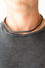 Load image into Gallery viewer, Paparazzi The Grand CANYONER - Blue - and Brown Cording Braided Necklace - $5 Jewelry With Ashley Swint