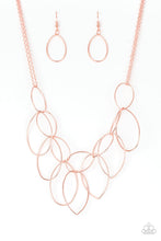 Load image into Gallery viewer, Paparazzi Top-TEAR Fashion - Copper - Large Shiny Teardrops - Necklace &amp; Earrings - $5 Jewelry With Ashley Swint